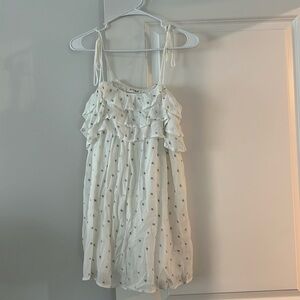 Storia White and Silver Tiered Dress with Stars
